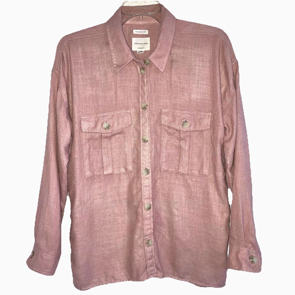 AMERICAN EAGLE OUTFITTERS S AHH MAZINGLY SOFT Flannel Shirt Jacket Top Shacket